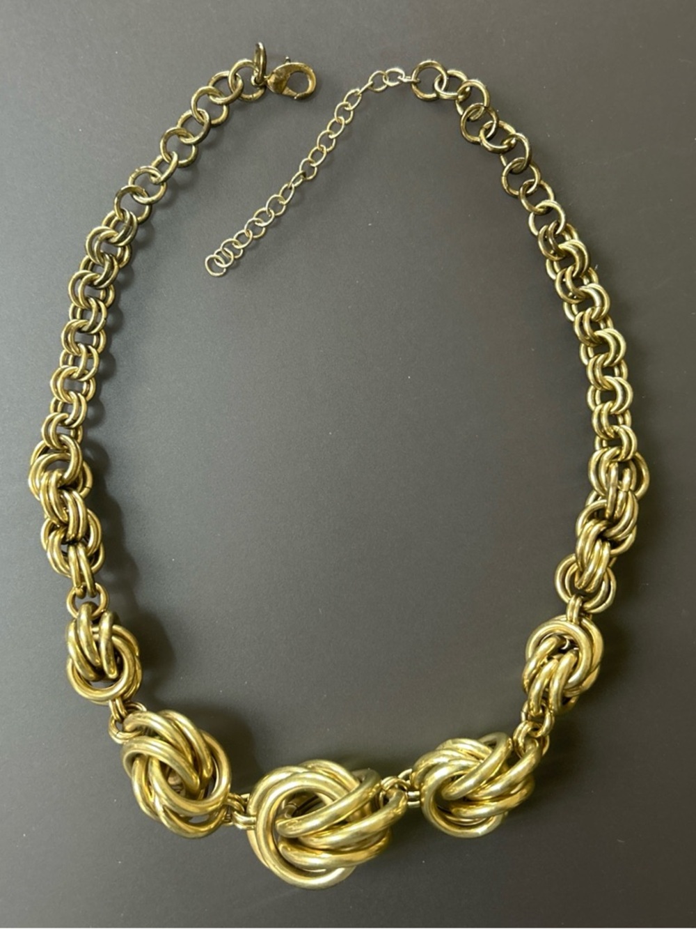 Gold Knot Link Necklace for Women